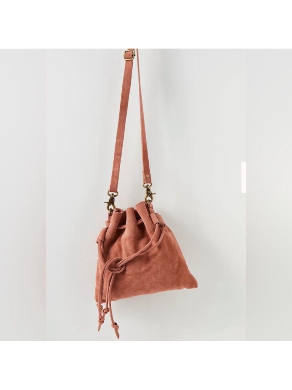 Free People Billie Suede Crossbody in Crush Blush